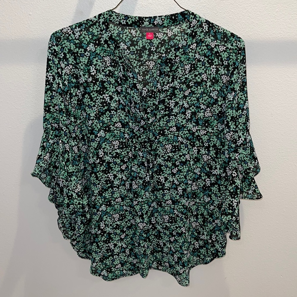 Vince Camuto floral blouse, new without tags, women’s large